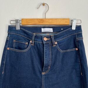 LOFT Women's High Rise Dark Indigo Jeans